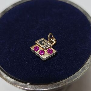 10k Gold Pendant with Ruby Accents